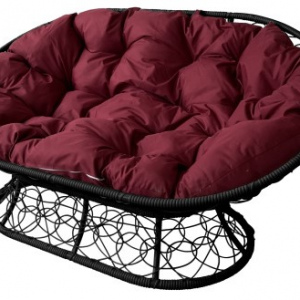 Диван ''Мамасан'' с ротангом Чёрный